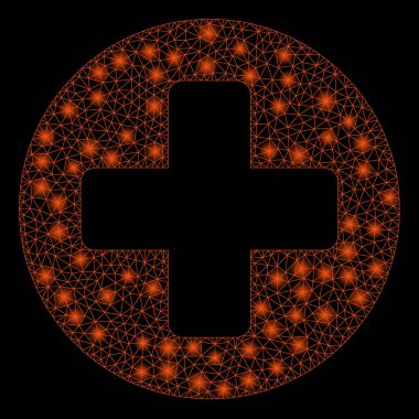 Parlak kafes tel çerçeve ışık Spotlar ile Cross oluşturun