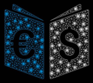 Parlama Spotlu Parlak Kafes Ağ Para Birimi Kitabı