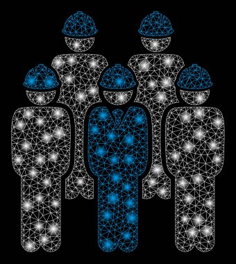 Işık Spotlar ile parlak Mesh karkas geliştirici personel