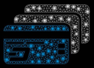 Işık Spotlar ile parlak kafes tel çerçeve Dash banka kartları