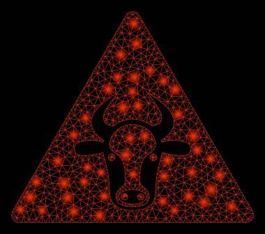 Flaş Spotlar ile parlak Mesh karkas sığır uyarısı