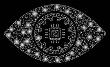 Parlama Spotlar ile parlak Mesh karkas siber göz lens