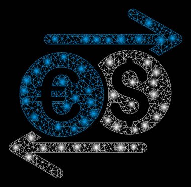 Flare Spotlar ile parlak mesh ağ döviz değişimi