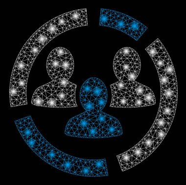 Flash Spotlar ile parlak Mesh karkas demografi diyagramı