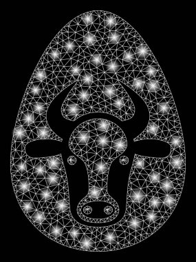 Flash Spotlar ile parlak mesh ağ sığır yumurtası