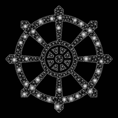 Parlak Mesh karkas Dharma tekerlek Flash Spotlar ile