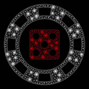 Flaş Spotlar ile parlak Mesh karkas zar Casino çip