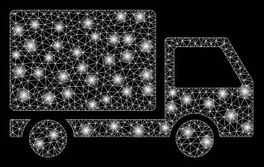 Light Spotlar ile parlak Mesh 2D teslim kamyon