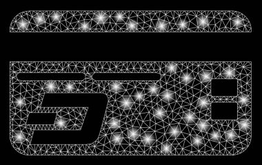 Parlak kafes tel çerçeve Dash banka kartı flash Spotlar ile