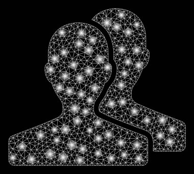 Flash Spotlar ile parlak Mesh 2D müşteriler