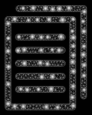 Işık Spotlar ile parlak mesh ağ kopyası
