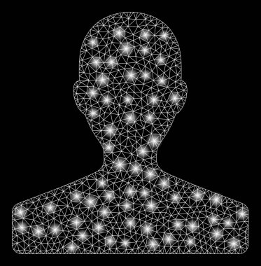 Light Spotlar ile parlak mesh ağ müşteri