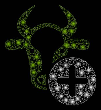 Parlak mesh ağ Cow Flash Spotlar ile Ekle