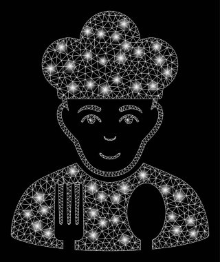 Işık Spotlar ile parlak Mesh karkas Cook