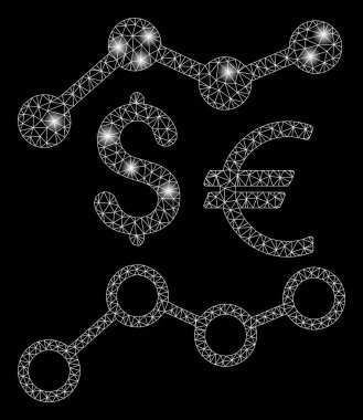 Flare Spotlar ile parlak Mesh tel çerçeve para trendleri