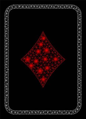 Işık Spotlar ile parlak kafes ağ Diamonds kumar kartı