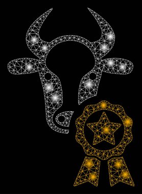 Işık Spotlar ile parlak mesh ağ Cow Ödülü