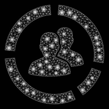 Light Spotlar ile parlak Mesh 2D demografi diyagramı