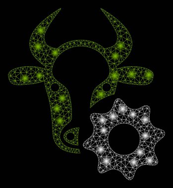 Işık Spotlar ile parlak Mesh tel çerçeve Cow seçenekleri dişli