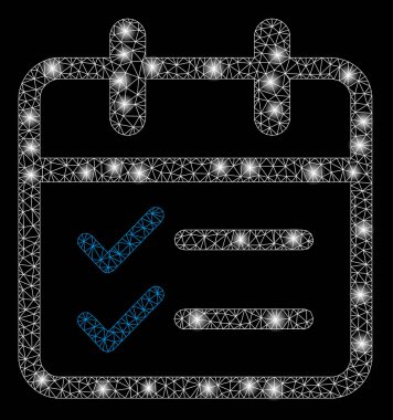 Parlama spotları ile parlak Mesh tel çerçeve gün görevleri