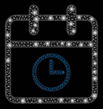 Parlama Spotlar ile parlak Mesh karkas gün zamanı