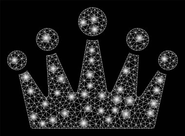 Flare Spotlar ile parlak Mesh 2D taç