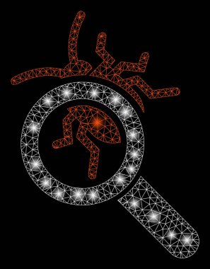 Parlama spotları ile parlak Mesh karkas Debugger Explorer