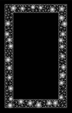 Işık Spotlar ile parlak Mesh 2D kontur dikdörtgen