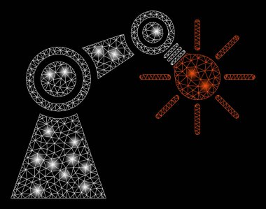 Light Spotlar ile Bright mesh ağ masa lambası