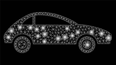 Flash Spotlar ile parlak Mesh karkas Coupe araba