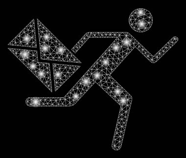 Parlak kafes tel çerçeve kurye ile ışık Spotlar