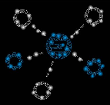 Parlak kafes karkas Dash ağ yapısı flare Spotlar ile