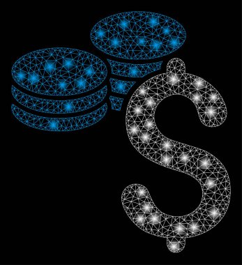 Işık Spotlar ile parlak Mesh karkas dolar sikke