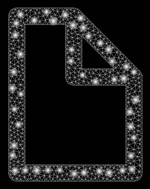 Flare Spotlar ile parlak Mesh 2D belge sayfası