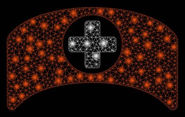 Flaş Spotlar ile parlak Mesh karkas Doktor Cap