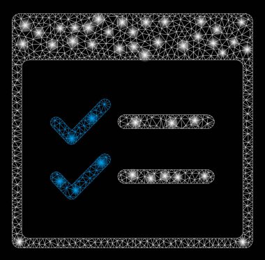 Parlak Mesh 2D done öğeleri Takvim sayfası ışık Spotlar ile