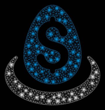 Parlak Mesh 2D dolar mevduat yumurta ışık Spotlar ile