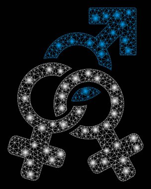 Bright Mesh Carcass Double Mistress with Flare Spots