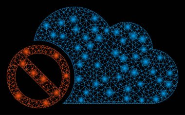 Light Spotlar ile Bright mesh ağ Engelliler bulutu