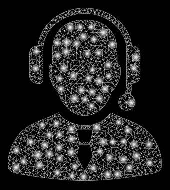 Flash Spotlar ile parlak Mesh tel çerçeve dağıtıcı