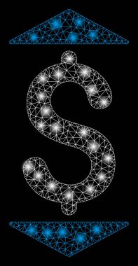 Parlama spotları ile parlak Mesh 2D dolar aşağı