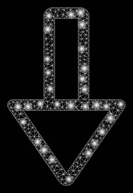 Parlayan Spotlar ile parlak Mesh ağı aşağı