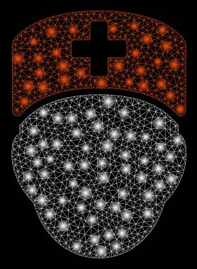 Flare Spotlar ile parlak Mesh karkas Doktor kafası