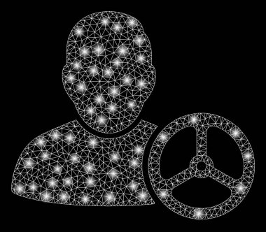 Flare Spotlar ile parlak Mesh karkas sürücü tekerleği