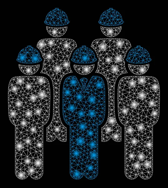 Işık Spotlar ile parlak Mesh karkas geliştirici personel