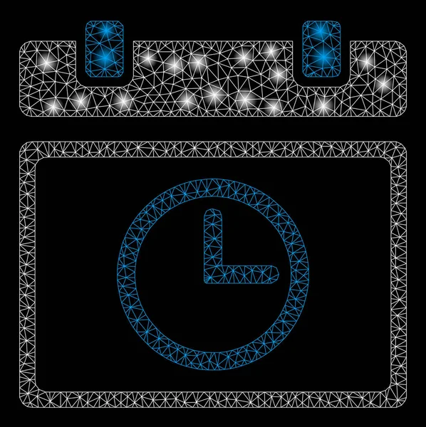 Parlak kafes ağ tarih zaman ile flaş Spotlar