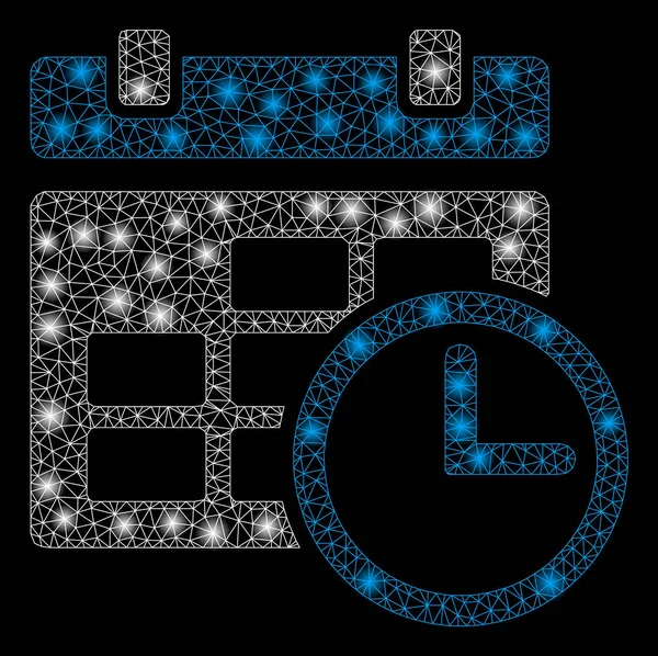 Parlama spotları ile parlak mesh ağ tarihi ve saati