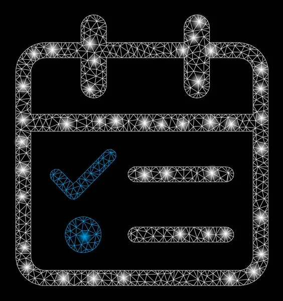 Işık Spotlar ile parlak Mesh tel çerçeve gün tasklist