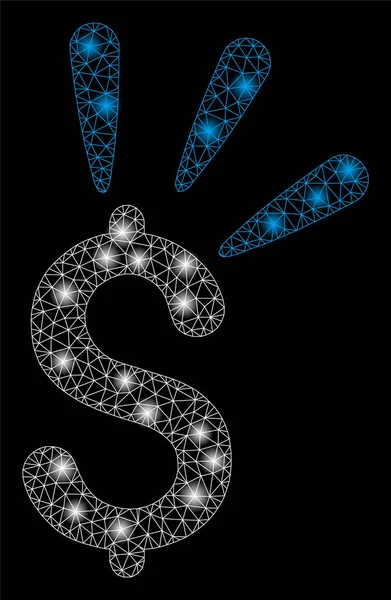 Parlak Mesh tel çerçeve dolar parlaklık ışık Spotlar ile