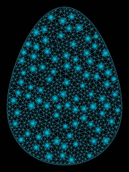 Jasne siatki jajko sieci z plamami Flare — Wektor stockowy